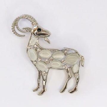 silver aries goat brooch at erika