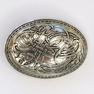 large oval Celtic design brooch at erika