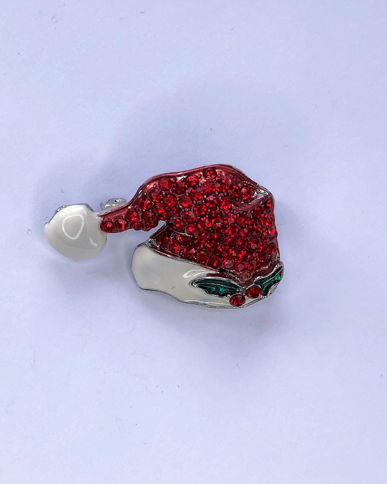 Santa red diamante hat brooch at erika