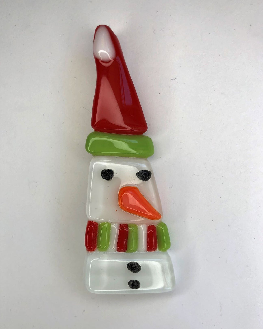 Multicolour snowman glass brooch at erika